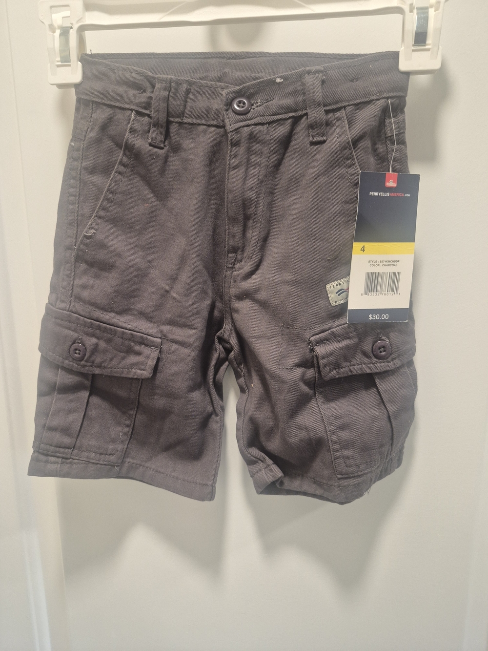 Perry Ellis Boys Cargo Shorts - Gray